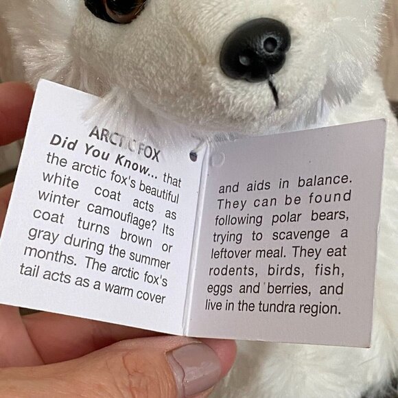 Wildlife Artists Trout Lake Camps Arctic Fox Plush Stuffed Animal Toy White 6'' - Picture 11 of 13